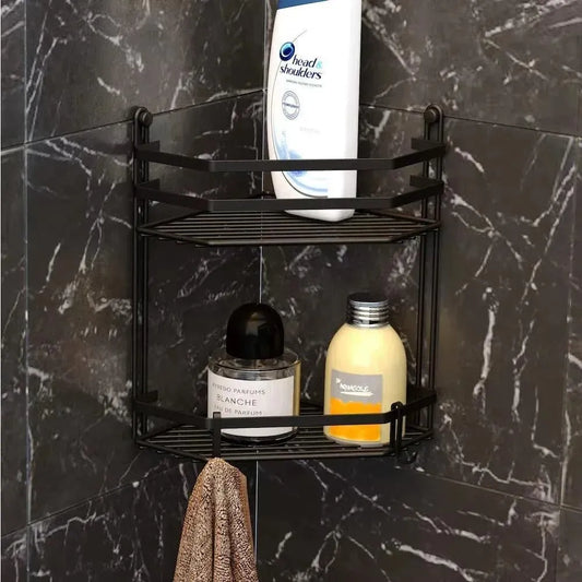 Modern Black Iron Bathroom Shelf – Durable, Stylish & Space-Saving Organizer
