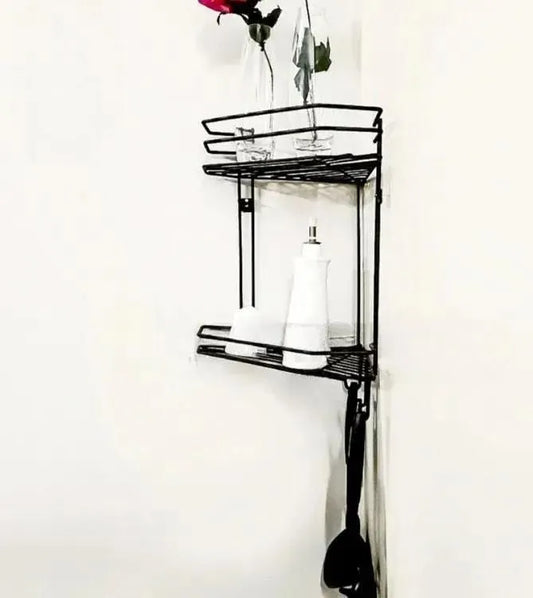 Modern Black Iron Bathroom Shelf – Durable, Stylish & Space-Saving Organizer