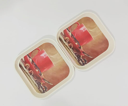 Melamine Square Plate , Pack Of 2