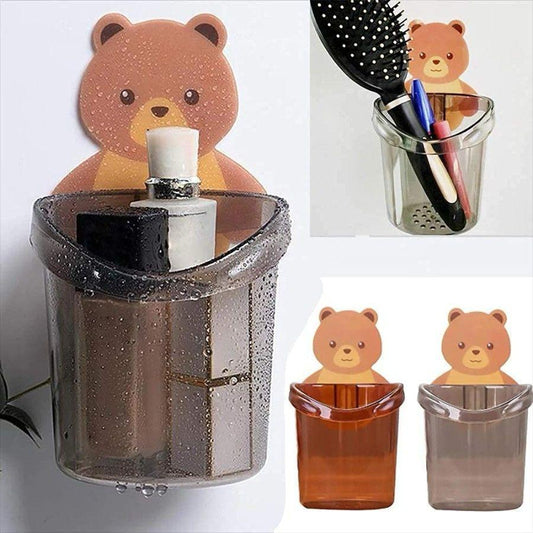 Durable Multicolor Toothbrush Holder - 1 Pc for Family Bathrooms with Child-Friendly Design