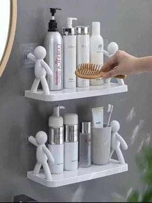 Premium White Bathroom Organizer - 1 Pc with Easy Installation and Durable ABS Plastic