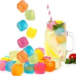 Reusable ice cube Pack Of 12 Peices Square Reusable Ice Cubes | Filled With Pure Water (multi Random Color)