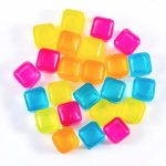 Reusable ice cube Pack Of 12 Peices Square Reusable Ice Cubes | Filled With Pure Water (multi Random Color)
