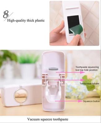 2 Pcs Toothpaste Dispenser and Brush Holder - Enhance Bathroom Organization and Hygiene
