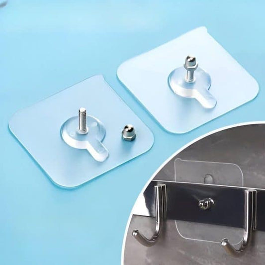 Strong Adhesive Seamless Wall Hook – Nail-Free Screw Rod Sticker for Heavy-Duty Mounting